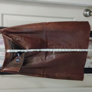 Gap leather skirt medium brown